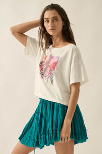 Cowgirl Ride Vintage-Print Cropped Graphic Tee - ShopPromesa