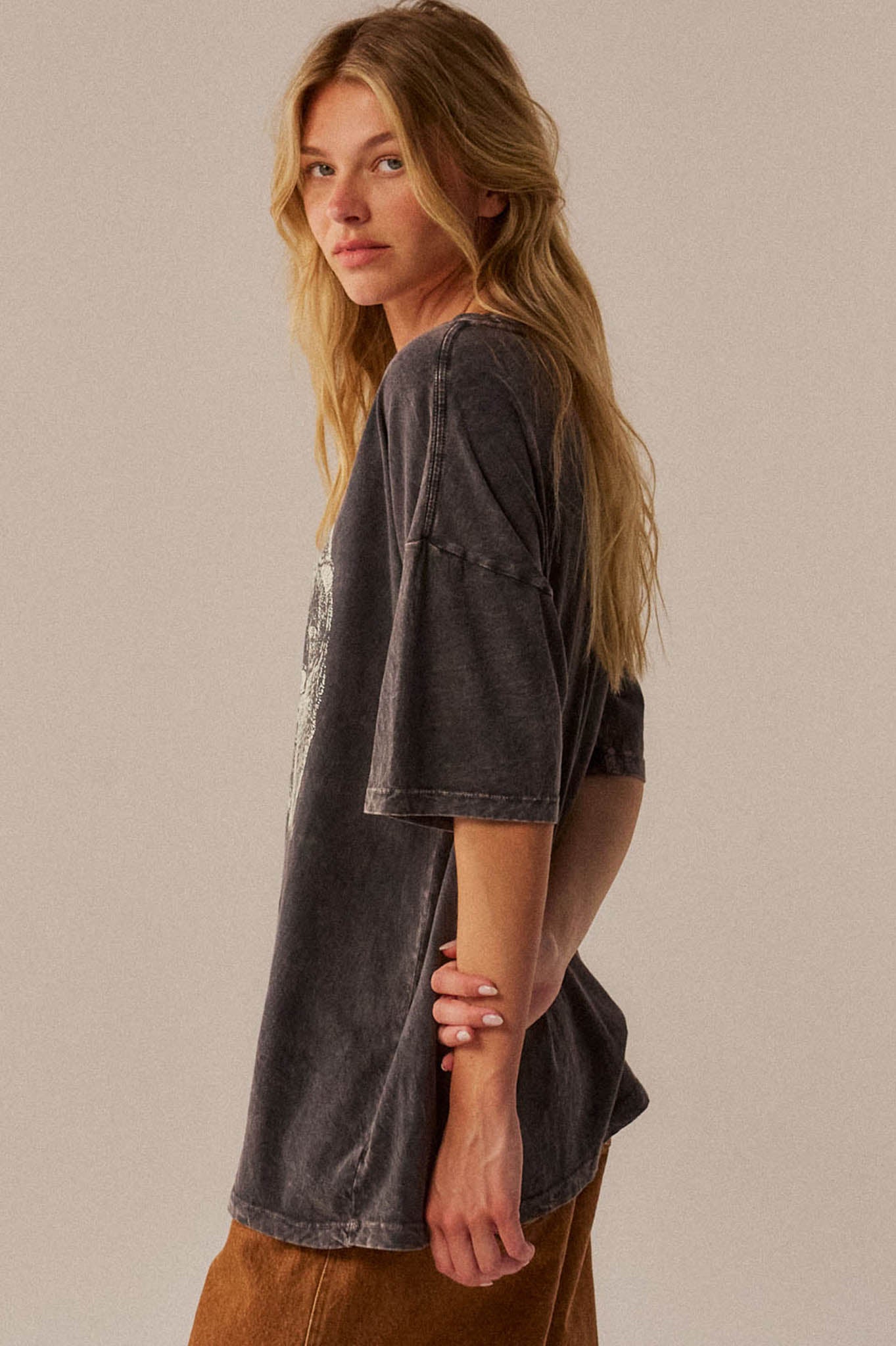 Bear Necessities Vintage-Wash Oversize Graphic Tee - ShopPromesa