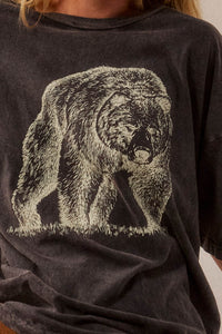 Bear Necessities Vintage-Wash Oversize Graphic Tee - ShopPromesa