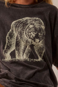 Bear Necessities Vintage-Wash Oversize Graphic Tee - ShopPromesa