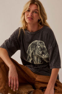 Bear Necessities Vintage-Wash Oversize Graphic Tee - ShopPromesa