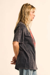 Crawdad Song Vintage-Wash Oversize Graphic Tee - ShopPromesa
