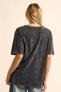 Crawdad Song Vintage-Wash Oversize Graphic Tee - ShopPromesa