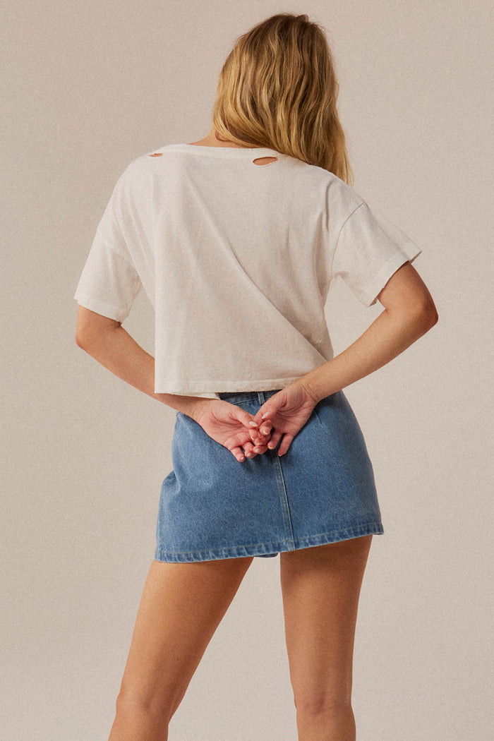 BH Tennis Club Distressed Cropped Graphic Tee - ShopPromesa