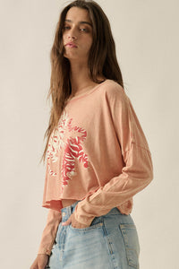 Tiger Twins Long-Sleeve Cropped Graphic Tee - ShopPromesa