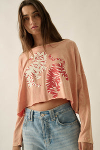 Tiger Twins Long-Sleeve Cropped Graphic Tee - ShopPromesa