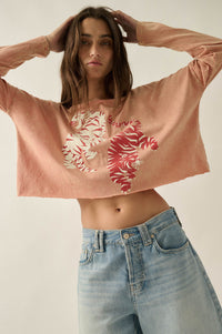 Tiger Twins Long-Sleeve Cropped Graphic Tee - ShopPromesa