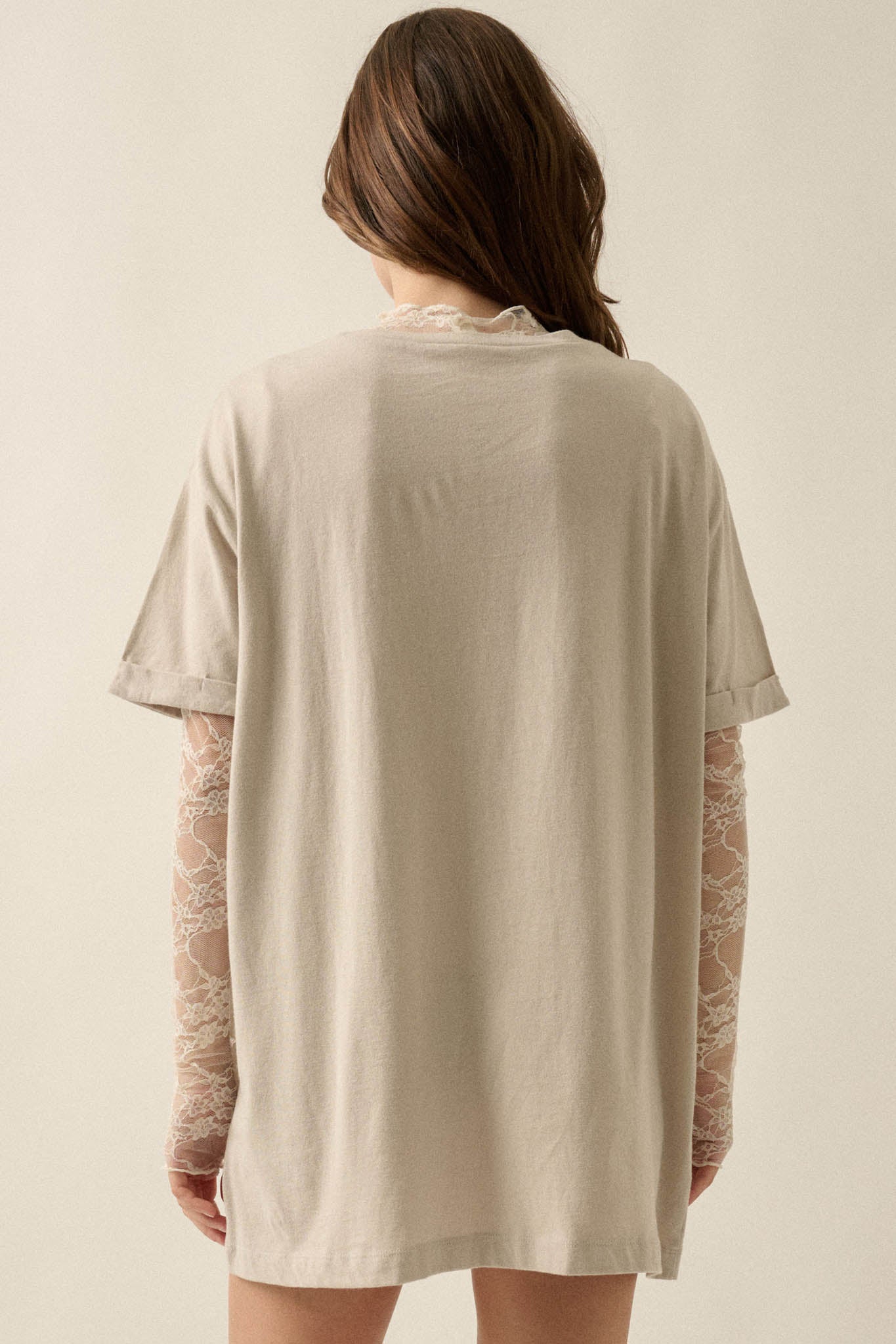 Star Stallion Oversize Cuffed Tunic Graphic Tee - ShopPromesa