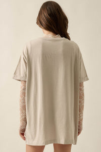 Star Stallion Oversize Cuffed Tunic Graphic Tee - ShopPromesa