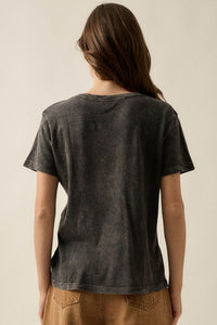 Star Stallion Vintage-Wash V-Neck Horse Graphic Tee - ShopPromesa