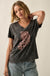 Lively Leopard Vintage-Wash V-Neck Graphic Tee - ShopPromesa