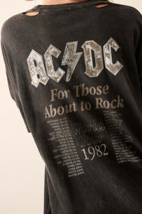 AC/DC 1982 World Tour Distressed Graphic Tee - ShopPromesa