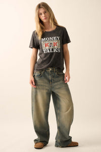 AD/DC Money Talks Vintage-Wash Graphic Tee - ShopPromesa