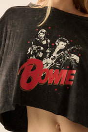 David Bowie Live Cropped Long-Sleeve Graphic Tee - ShopPromesa