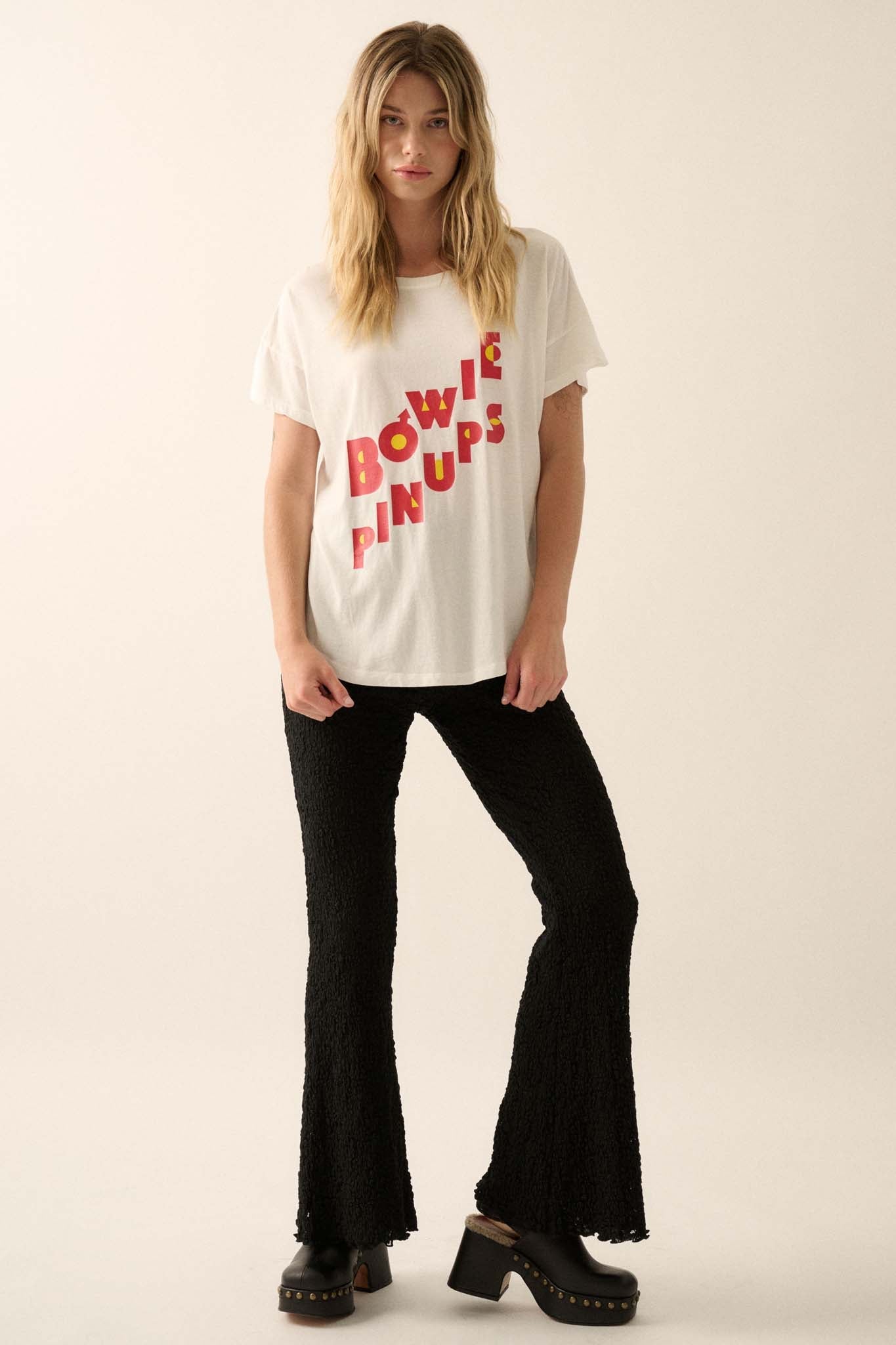 David Bowie Pinups Garment-Wash Graphic Tee - ShopPromesa