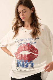 KISS Made for Loving You Distressed Graphic Tee - ShopPromesa