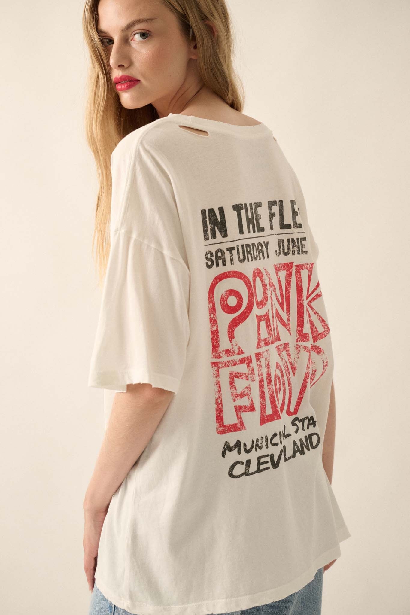 Pink Floyd In the Flesh Back-Print Graphic Tee - ShopPromesa