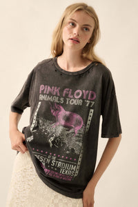 Pink Floyd Animals Tour '77 Distressed Graphic Tee - ShopPromesa