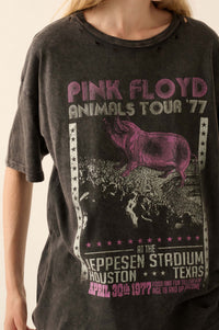 Pink Floyd Animals Tour '77 Distressed Graphic Tee - ShopPromesa