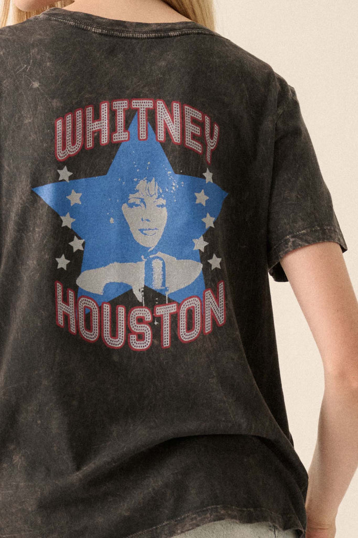 Whitney Houston Star Back-Print Graphic Tee - ShopPromesa