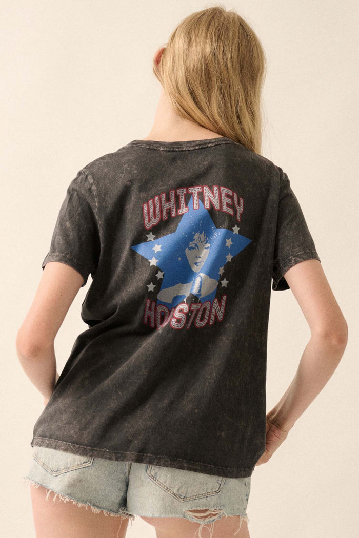 Whitney Houston Star Back-Print Graphic Tee - ShopPromesa