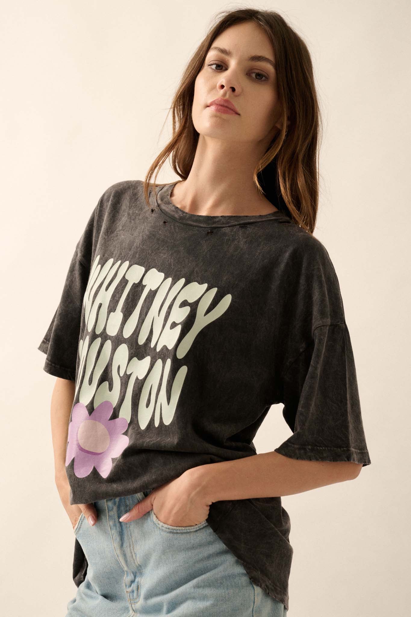 Whitney Houston Your Love Distressed Graphic Tee - ShopPromesa