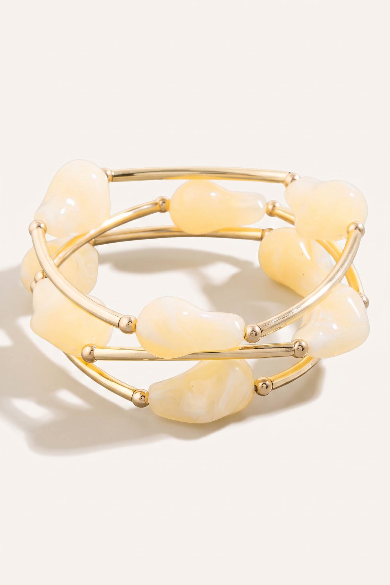 Fairfax Marble Resin Beaded 3-Piece Bracelet Set - ShopPromesa
