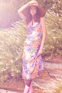 Living Lush Floral Chiffon Cowl-Neck Maxi Dress - ShopPromesa