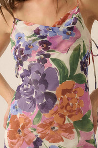 Living Lush Floral Chiffon Cowl-Neck Maxi Dress - ShopPromesa