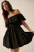 Natural Wonder Off-Shoulder Flounce Mini Dress - ShopPromesa