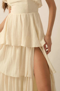 Tiers in Heaven Strapless Tiered Ruffle Maxi Dress - ShopPromesa