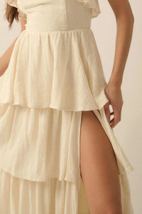 Tiers in Heaven Strapless Tiered Ruffle Maxi Dress - ShopPromesa