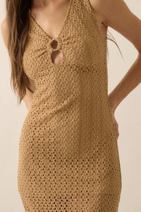 Chase the Sun Crochet Knit O-Ring Maxi Dress - ShopPromesa