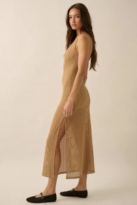 Chase the Sun Crochet Knit O-Ring Maxi Dress - ShopPromesa