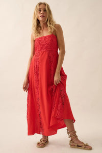 Beautiful Energy Lace-Inset High-Waist Maxi Dress - ShopPromesa