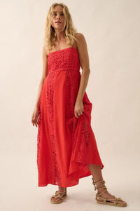 Beautiful Energy Lace-Inset High-Waist Maxi Dress - ShopPromesa