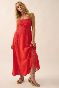 Beautiful Energy Lace-Inset High-Waist Maxi Dress - ShopPromesa