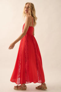 Beautiful Energy Lace-Inset High-Waist Maxi Dress - ShopPromesa