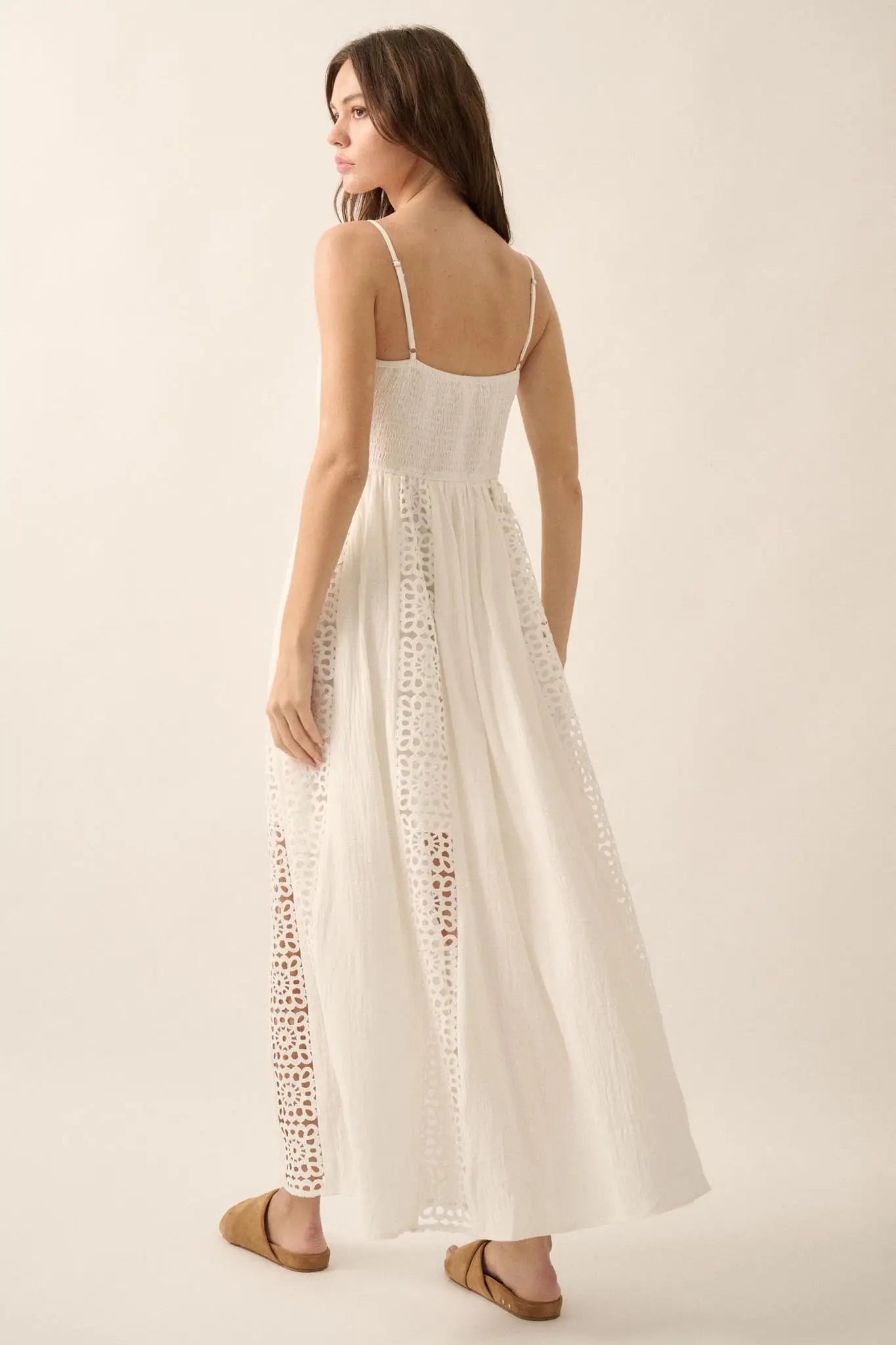 Beautiful Energy Lace-Inset High-Waist Maxi Dress - ShopPromesa