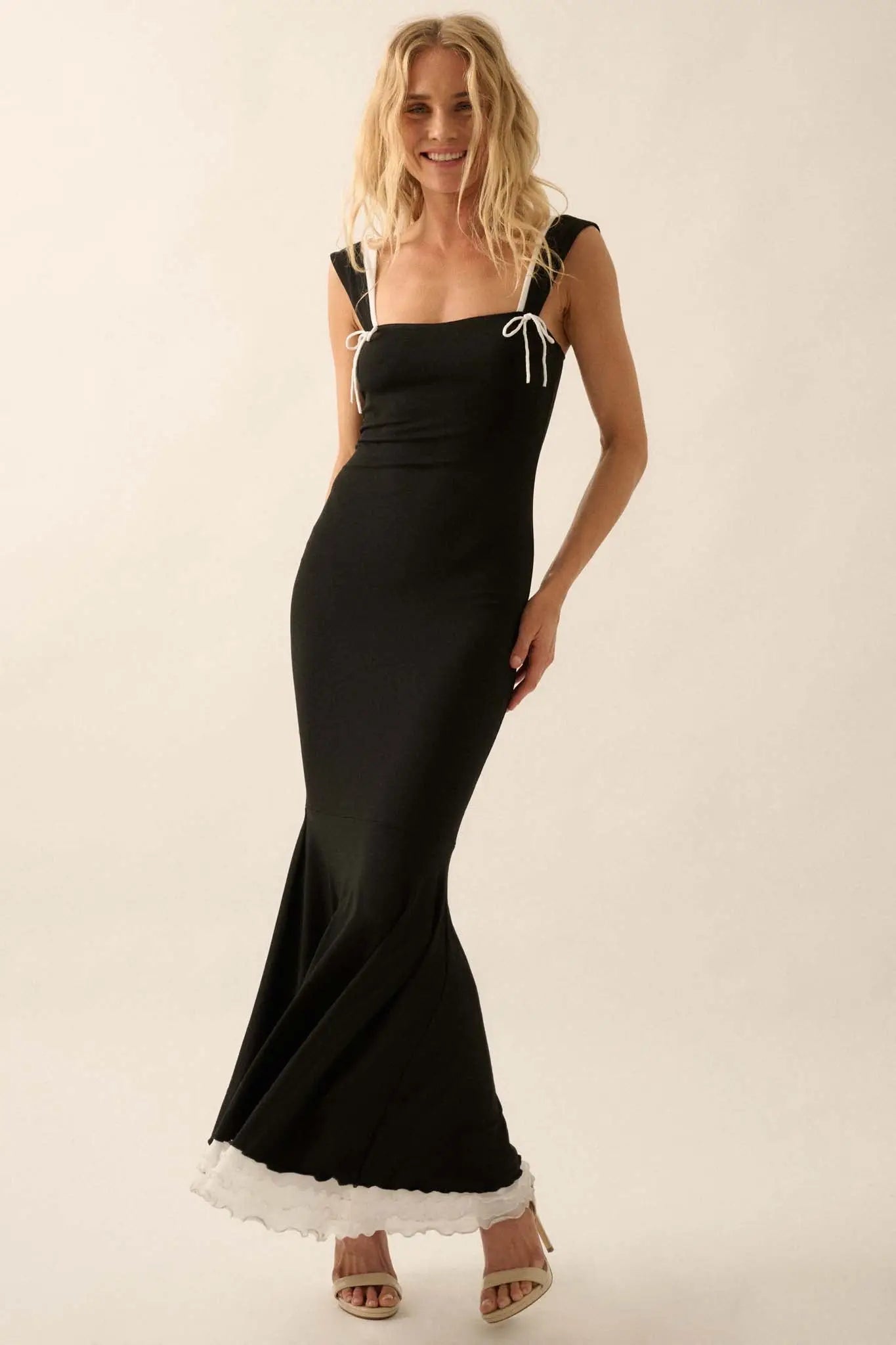 black mesh mermaid dress Black Mesh Mermaid Maxi Dress | Elegant and Imposing