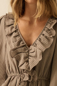 Longing for Love Ruffled Peasant Maxi Dress - ShopPromesa