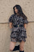 Graceful Blooms Floral Organza Tiered Mini Dress