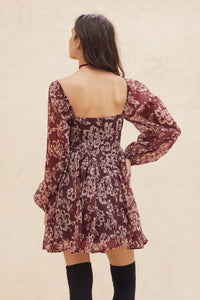 Flowering Grace Floral Organza Peplum Mini Dress - ShopPromesa