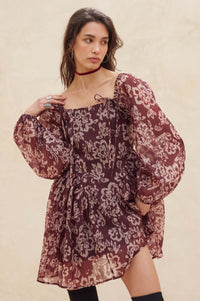 Flowering Grace Floral Organza Peplum Mini Dress - ShopPromesa