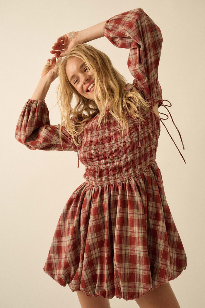 long sleeve peasant dress Wild Patchwork Print Flare Sleeve Peasant Dress - Blue