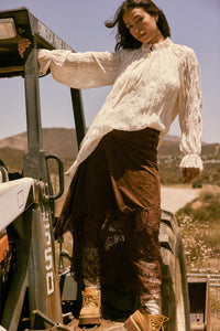 Gentle Whisper Raw-Edge Chiffon Ruffled Mini Dress - ShopPromesa