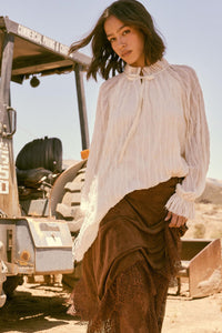 Gentle Whisper Raw-Edge Chiffon Ruffled Mini Dress - ShopPromesa