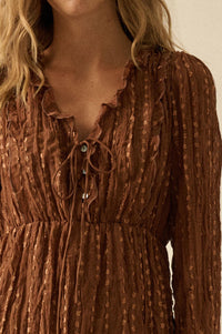 Angelic Beauty Embroidered Chiffon Mini Dress - ShopPromesa