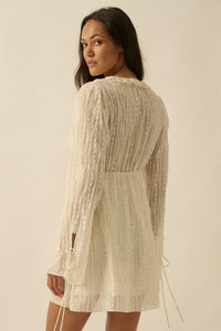 Angelic Beauty Embroidered Chiffon Mini Dress - ShopPromesa