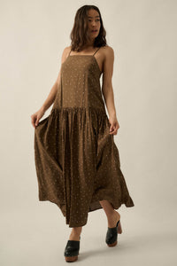 Sweet Spot Polka Dot Drop-Waist Cami Maxi Dress - ShopPromesa